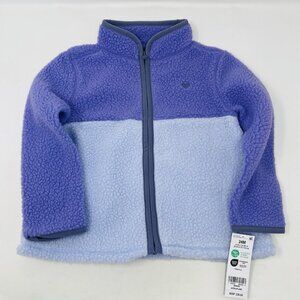 OshKosh B'Gosh Baby Girl 24 Months Embroidered Teddy-Fleece Jacket in Purple 061
